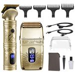 VGR Gifts for Him Hair Trimmer & Electric Razor for Men, Foil Shaver, Beard Trimmer, T Liners Barber Kit, Men's Grooming Kit with Triple Blades Waterproof Cordless