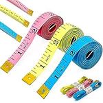 TrySalar Dual Sided Body Measuring Tape Measure for Body 3 Pack Double Scale Measurement Tape for Sewing Cloth Tailor 60 Inch/ 150 cm (Multicolor) (Multicolor 3Pcs)