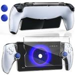 Clear Case for PlayStation Portal Remote Player, 3 In 1 Split Transparent PC Protective Cover for Sony PS Portal, Anti-scratch & All-round Protective Case