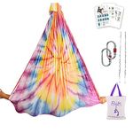 Aerial Yoga Hammock 6.5 yards Premium Aerial Silk Fabric Yoga Swing for Antigravity Yoga Inversion Include Daisy Chain,Carabiner and Pose Guide (Mandala)