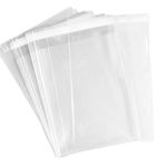 100 Pcs 5-1/2'' x 7-1/2'' Clear Cellophane Cello Bags,Thick Greeting Card Plastic Sleeves-Fit 5 X 7 Inch Cards Photos A6 A7 Envelopes Candy Treats 1.5-Mil Thick