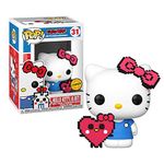 Funko Pop! Sanrio Hello Kitty (Anniversary) Chase with 8-Bit Pink Bow and Heart Buddy