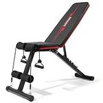 MAXWAVE Adjustable Weight Bench Press, Foldable Workout Bench for Home Gym Strength Training Incline Decline Exercise