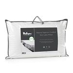 Relyon Superior Comfort 100% Natural Latex Pillow 100% Cotton Removable Cover (Slim), White