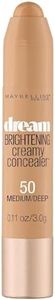 Maybelline New York Dream Brightening Creamy Concealer, Medium/Deep, 0.11 oz.