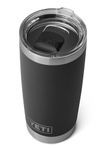 YETI Rambler Tumbler, Vaccum Insulated Stainless Steel Tumbler with Magslider Lid, Black, 20 oz (591 ml)