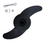 Boat Propeller for Brushless and brushed Electric Trolling Motor,Engine Replacement Propeller (2-Blade, Black)