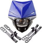 GOOFIT H4 Universal 12V 35W Motorbike Headlight LED Light for Supermoto Motocross Yamaha Suzuki Honda Kawasaki KTM Bicycle Cafe Racer ATV Motorcycle Dirt Bike Blue