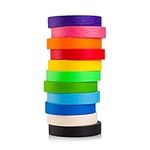 Colored Masking Tape - 11 Rolls, 55 yd x 1 in ea Colored Tape Roll - 1,815 Ft x 1in Wide of Colorful Craft Tape - Vibrant Rainbow Colored Painters Tape – Great for Art, Labeling & Classroom Decoration