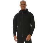 32 Degrees Cool Men’s Active Coach Full Zip Hooded Jackets Coat with Zip Pockets – Black – Small