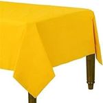 Karrma Pack of 4 Paper Disposable Table Cover - Tablecloth for Indoor or Outdoor - All Occasion Baby Shower, Wedding, Birthday, Christmas, Halloween, Easter Party Decorations 90x90cm (Yellow)