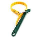 QWORK® 9" Belt Strap Wrench, Oil Filter Strap Wrench Opener Wrench with Multi-Purpose Adjustable Strap, 1 Pack