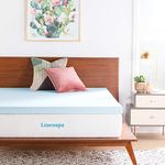 Linenspa 3 Inch Memory Foam Mattress Topper, Gel Infused Full Mattress Topper, CertiPUR-US Certified