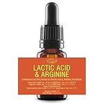 LACTIC ACID - 67.6% with L-ARGININE - 7.5% Facial Peeling Complex - Liquid - Professional Facial Peeling Solution for Spot Control, Brightness, Resurfacing - Without Burning or Irritation - 0.5 oz