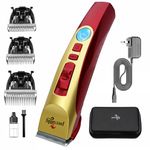 Precuttify Dog Clippers Professional Heavy Duty Grooming Clipper 2-Speed Low Noise High Power Rechargeable Cordless Pet Tools for Small & Large Dogs Cats Pets with Thick Coats