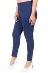 Mlada Slim Fit Jeggings with Elastic Waist Band for Women Office Work Formal Wear Trousers Stretch Cotton Knit High Waist Skinny Fit Jeggings Lycra Pants Travel Comfort Jeggings - Navy, 4XL