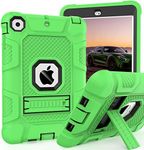 TIMISM iPad Mini Case, iPad Mini 2 Case, iPad Mini 3 Case with Sturdy Kickstand, 3 in 1 Heavy Duty Shockproof Hybrid Three Layer Protective Cover for iPad Mini 1st 2nd 3rd Generation, Green+Black