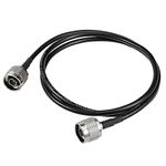 sourcing map 1M N-Type Male To N-Type Male Antenna RF Coaxial Extension Pigtail Cable Black