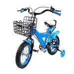 Blue Kids Boys Bike Bicycle 12 "inch Wheel Bicycle with Removable Stabilisers for unisex boys and girls aged 3-5 years old riding