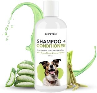 Petroyale 2-in-1 Shampoo + Conditioner for Dogs - Anti-Fungal, Anti-Itching, Shedding Control Dog Shampoo & Dog Conditioner with Ticks & Fleas Prevention - Suitable for All Breeds | 300ml (Pack of 1)