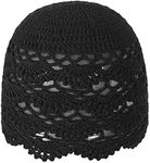 ZLYC Women Cotton Crochet Skull Cap