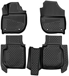 Fits 2016-2022 Honda HR-V Floor Mats Front & 2nd Row Seat Liner Set All Weather Full Set Liners (Black)