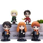 Tinion||Harry Potter Action Figure- Miniature Toy Figure (Doll) Special Edition for Car Dashboard, Decoration, Cake, Office Desk & Study Table (Pack of 5) (Height- 10cm)