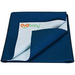 OYO BABY Waterproof Quick Dry Sheet for Baby| Bed Pad | Baby Bed Protector Sheet for Toddler Children (X-Large (200cm x 140cm), Dark Sea Blue)