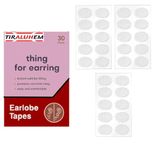 TIRALUHEM Invisible Ear Lobe Support For Earrings Earlobe Tapes And Stickers Earring Supporter For Heavy Earrings Support Patches Girls & Women (Pack Of 30)