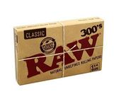 Raw 300's Natural Unrefined Classic 1 1/4 Size Rolling Paper - 300 Sheets, 1 pack