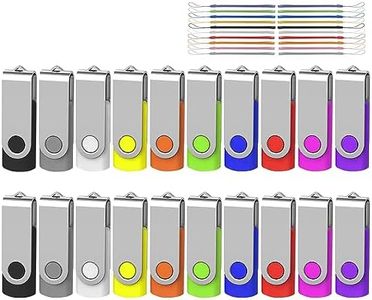 AreTop Bulk Flash Drive 8GB 20 Pack, USB 2.0 Swivel Thum Drive Bulk Pendrive USB Memory Stick 8GB Flash Drive Bulk USB Storage (20PCS 8GB, 20 Pack Lanyards)