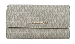 Michael Kors Women's Jet Set Travel Large Trifold Wallet, Vanilla 2018, pas Taille