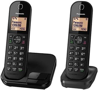 Panasonic KX-TGC412EB Digital Cordless Phone with Nuisance Call Blocker - Black (Pack of 2)