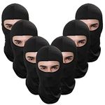 Black Ski Face Mask Men Sun Balaclava Dust Proof for Outdoor Riding Fishing Headgear, Darkblack, One size