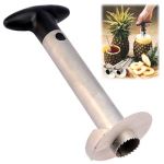 AKORD Stainless Steel Pineapple Corer/Cutter, Black and Silver, 18.3 x 9.1 x 9.1 cm