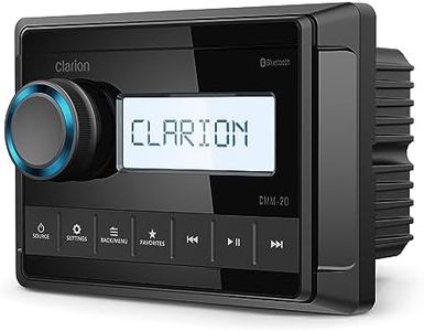 Clarion CMM-20 Marine Source Unit with LCD Display, IP66 Weatherproof Rating, Weather Band, Bluetooth