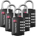 5-Pack TSA Luggage Lock with 4-Digi