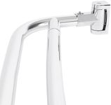JS Jackson Supplies Double Curved Shower Rod, Metal Construction, Adjustable Between 44 to 70 Inches, Aluminum Rods and Zinc Mounting Hardware, Quality Modern Bathware, Chrome Finish