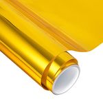 VINYL FROG Adhesive Vinyl Roll – Glossy Chrome Mirror Gold Permanent Cutting Vinyl 30.5x380cm Craft Vinyl Works with Cameo and Other Cutters