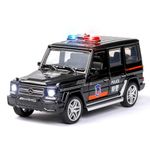 FEXXA 1:32 Scale Exclusive Alloy Metal Pull Back Die-cast Car Model with Sound Light Mini Auto Toy for Kids Metal Model Toy Car with Sound and Light? (AMG -POLICE CAR -BLACK)