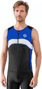 SLS3 Tri Top Men - Sleeveless Mens Triathlon Top – PRO Premium FX Material - 3 Pocket Triathlon Shirts for Men