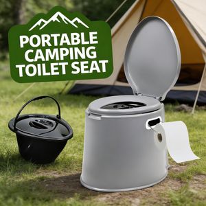 Denny 6L Portable Toilet – Grey, Compact Travel Camping Toilet