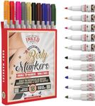 Inked Inspired Temporary Tattoo Markers For Skin - Temporary Tattoo Pens With Stencils - Skin and Body Markers - Better Than Henna Tattoo Kit - Dual-Tip Ink Set of 10