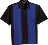 Port Authority - Two-Tone Retro Camp Shirt. S300 - Black / Royal - XX-Large