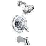 Delta Faucet Lahara 17 Series Dual-Function Tub and Shower Trim Kit with 5-Spray Touch-Clean Shower Head, Chrome T17438 (Valve Not Included)