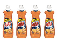 Ultra Ajax Triple Action Orange Dish Liquid Soap, Pack of (4) 14 oz Bottles