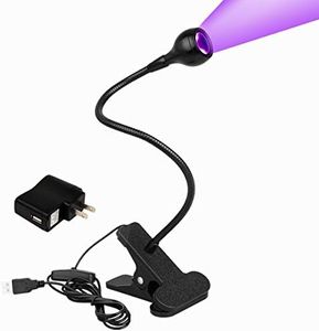 3W 395NM LED Black Light, Flexible Gooseneck Lamp, UV Blacklight for Satin Detection, Black Light Lamp for Blacklight Poster, Blacklight Party, Ultraviolet Curing Lamp for Fluorescent Paint