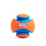 Chuckit! Kick Fetch Dog Toy, Interactive Outdoor Toy for Fetch, Soccer, or Pool, Durable Rubber and Foam Construction, Bright Colours for Visibility, Large