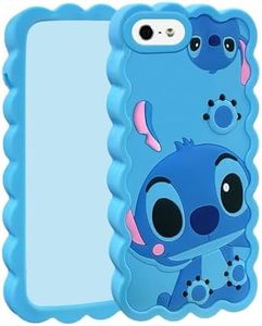 FINDWORLD Cases for iPhone 5S 5C 5 Case, Cute Cartoon Unique Soft Silicone Animal Rubber Character Shockproof Anti-Bump Protector Boys Kids Girls Gifts Cover Skin for iPhone 5S/5/5C/S