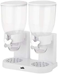 Zevro KCH-06123/GAT201C Indispensable Dry Food Dispenser, Dual Control, White/Chrome